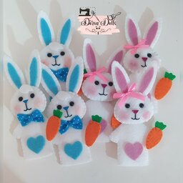 خرگوشهای بامزه ی نمدی،هم عروسک انگشتی هم جاپول عیدی برای کوچولوهای عزیز(حداقل سفارش 5 عدد)