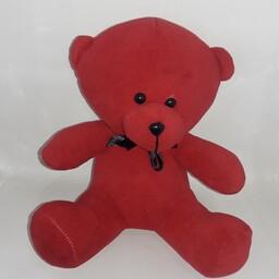 عروسک خرس نشسته قرمز 20سانتی مناسب کادو ولنتاین 