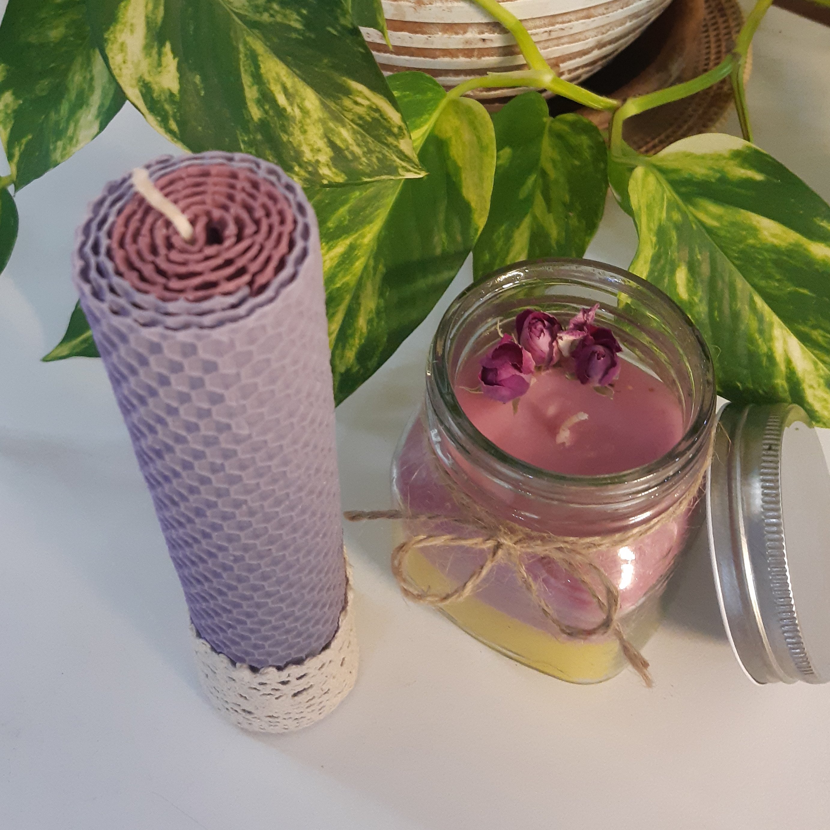 جار شیشه ای دو رنگ 