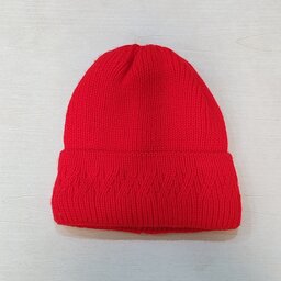 کلاه بچگانه مناسب 1_2سال کلاه بافت تو کرک گرم رنگ قرمز