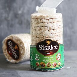 سیس رایس کیک برنجی رژیمی میان وعده رژیمی با طعم بدون نمک ( ساده )