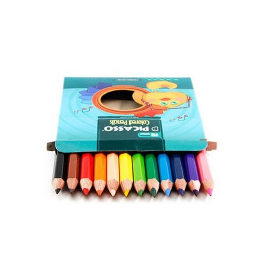 مداد رنگی 12 رنگ  پیکاسو جعبه مقوایی