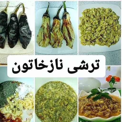 ترشی ناز خاتونی  با بادمجان وسبزی دلال ناز خاتونی