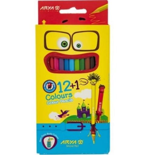مداد رنگی 12 رنگ جعبه مقوایی مارک آریا