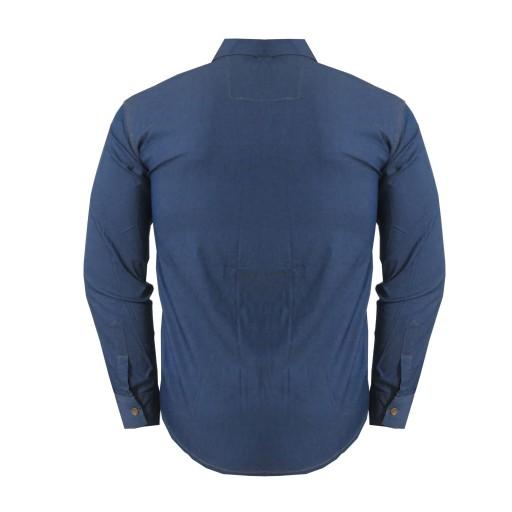 پیراهن اندامی طرح جین آبی تیره کد B39905 سایز 4XL