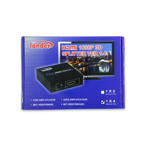 اسپلیتر 1 به 4 اچ دی ام آی HDMI SPLITTER ورژن 1.4 LANDER