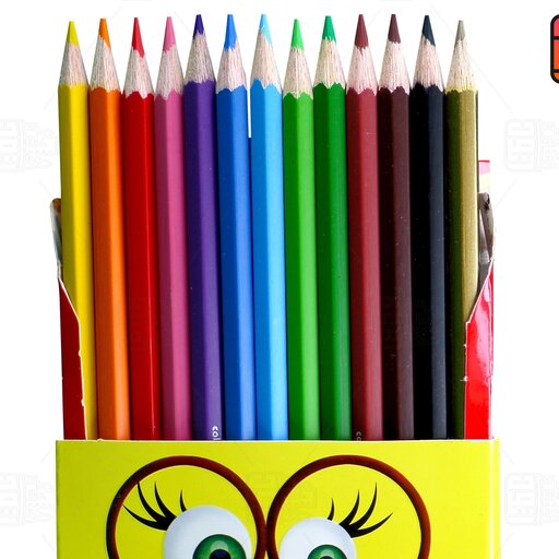 مداد رنگی آریا 1+12 جعبه مقوایی
