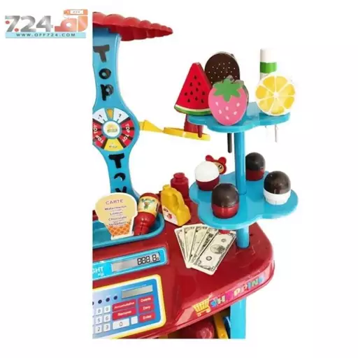 اسباب بازی سوپر مارکت بچه ها به همراه چرخ خرید مدل تاپ توی Super Market Top Toy با تخفیف ویژه آف 724