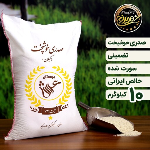برنج صدری خوشپخت شیرودی ممتاز مازندران  10  کیلویی ( تضمین کیفیت )