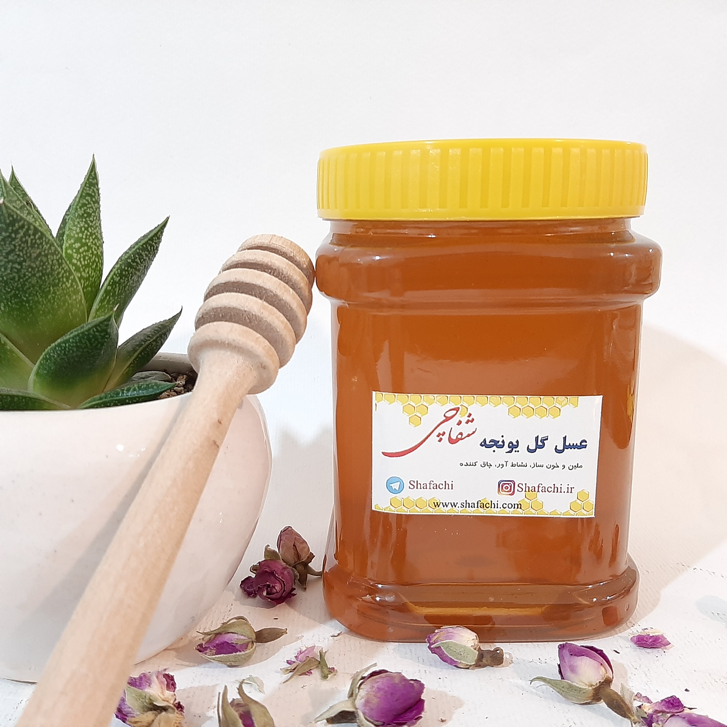 عسل گل یونجه 1000 گرمی ممتاز قم