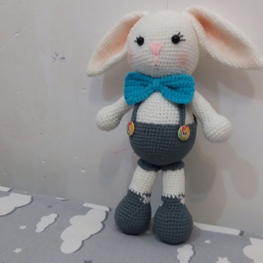عروسک بافتنی خرگوش سفید
