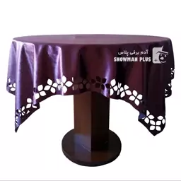 رومیزی طرح گلبرگ سایز 130-130  مخمل مبلی براق خارجی