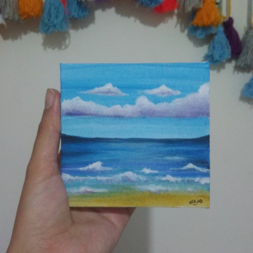 نقاشی طرح دریا