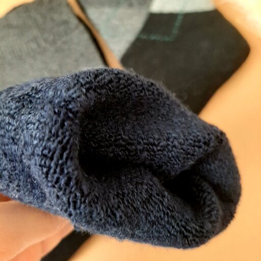 جوراب پشمی مردانه ضخیم مشکی