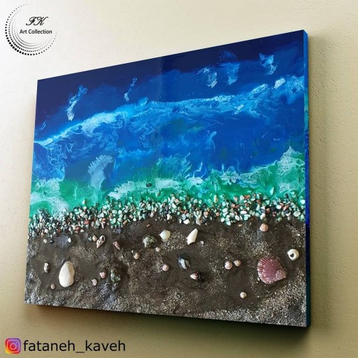 تابلو نقاشی رزین آبستره (ساحل رویایی ) 
طرح ساحل دریا
ابعاد : 40*50 cm
رنگ : آبی ؛ سرمه ای
بسیار زیبا و طبیعی