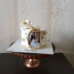 کیک خامه ای سالگرد ازدواج