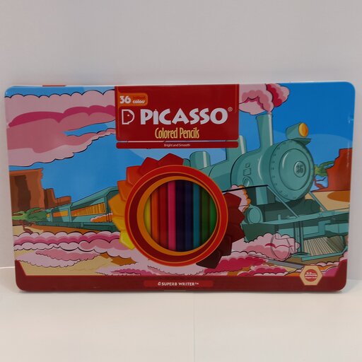 مداد رنگی     36  رنگ   پیکاسو   مدل  Superb  Writer  طرح لوکوموتیو 