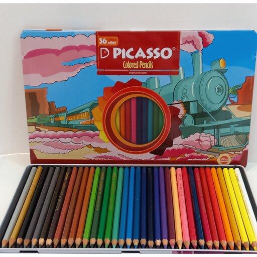 مداد رنگی     36  رنگ   پیکاسو   مدل  Superb  Writer  طرح لوکوموتیو 
