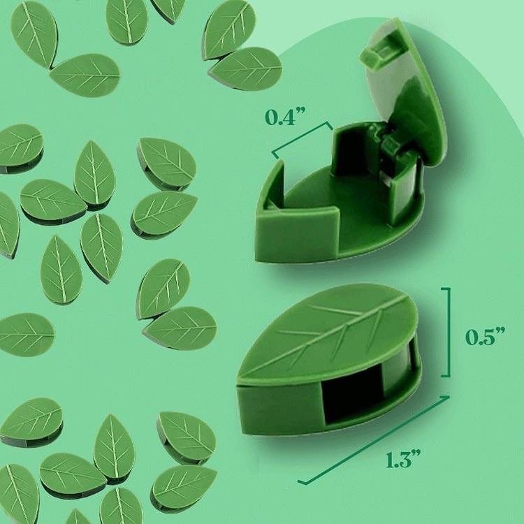بسته 10 عددی گیره پتوس طرح برگ جهت نظم دهی به گیاهان رونده