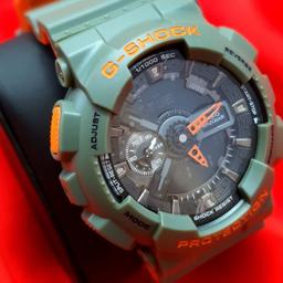 ساعت مچی مردانه و پسرانه کاسیو جی شاک بدنه سبز رنگ casio G-shock