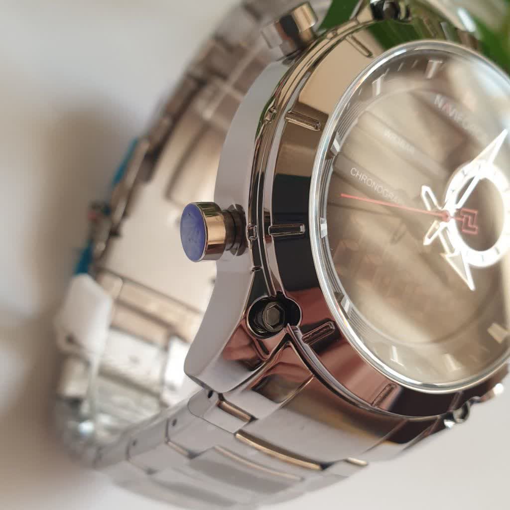 ساعتمچی مردانه ناویفورس اورجینال بدنه استیل دوزمانه Naviforce