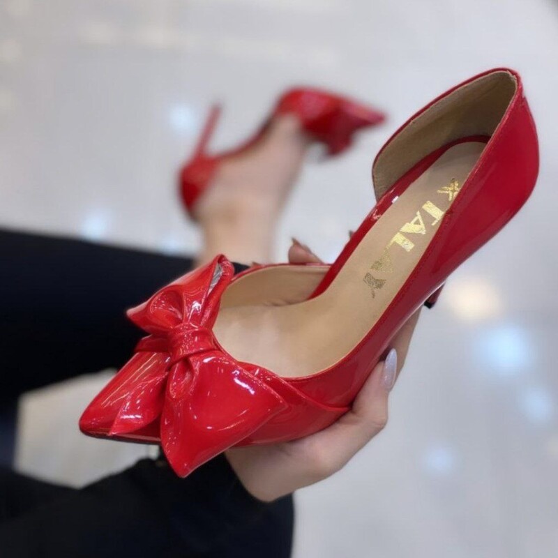 کفش استلتو پاپیونی پاشنه 9 سانتی (37 تا 41) کفش مجلسی زنانه دخترانه کفش مجلسی پاشنه بلند کفش پاپیونی دخترانه زنانه