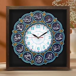 ساعت دیواری دوازده معصوم دستساز  206 نقش برجسته صنایع دستی کادویی مذهبی جهیزیه