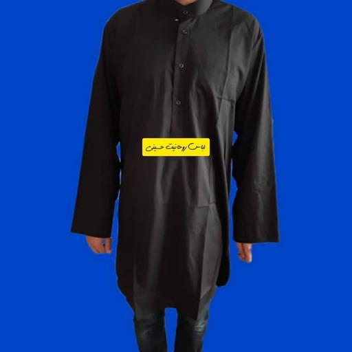 پیراهن پاکستانی مشکی  (جنس پارچه تترون بروجرد) در رنگ های مختلف 
