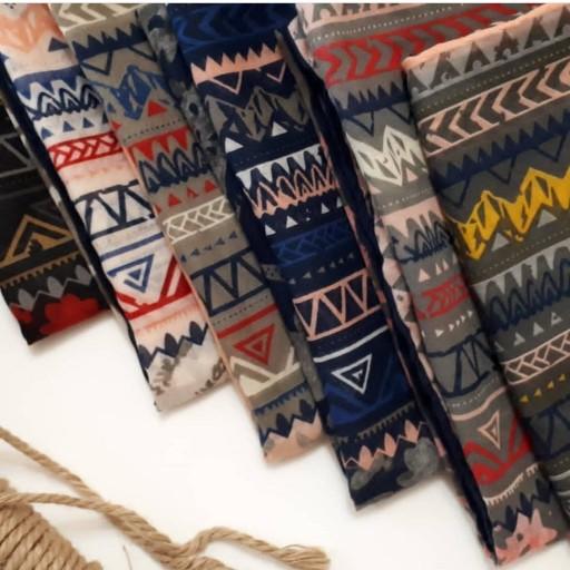 روسری نخی خنک ویژه گرمای تابستان طرح سنتی قواره کوچک در طرح بندی شیک و رنگبندی متنوع و زیبا برای شما شیک پوشان