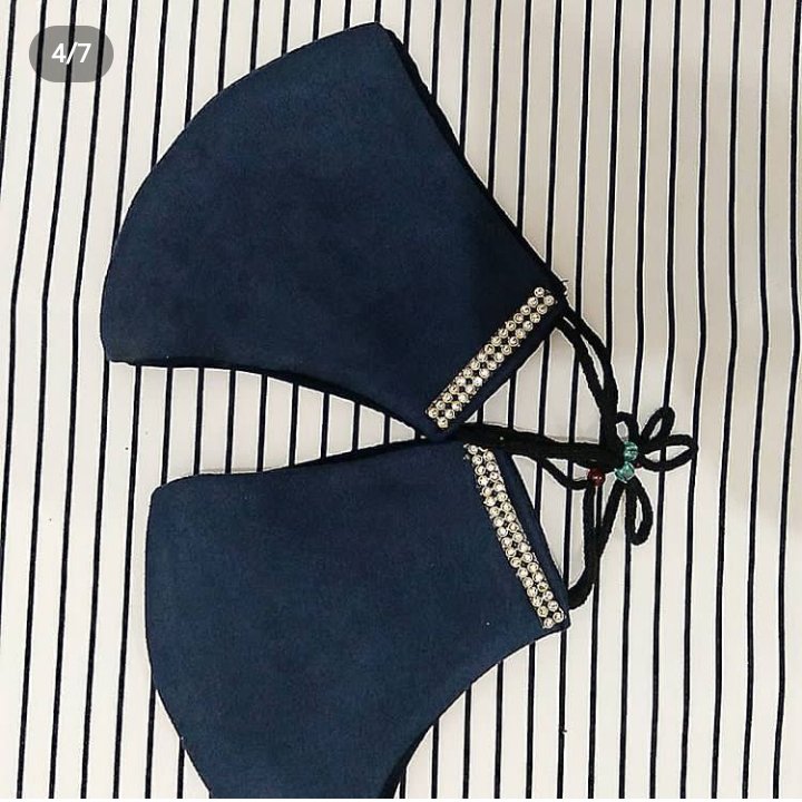 ماسک پارچه ای نگین کار شده