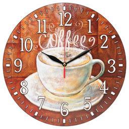 ساعت دیواری گرد مدل 1105 طرح فنجان قهوه شکل دایره ای سایز 30
