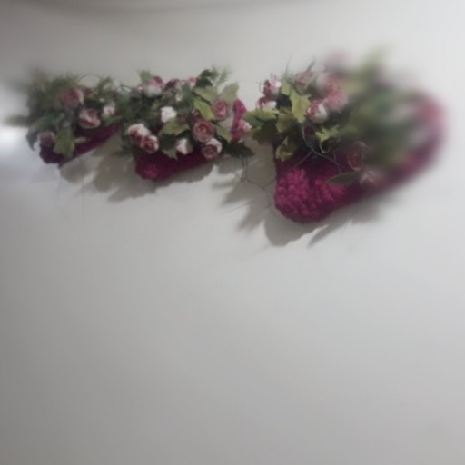 ست 3تایی گلدان تزیینی دیوارکوب قلبی تریکو رنگ صورتی در 3 سایز متفاوت