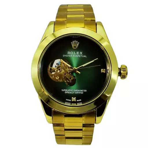 ساعت رولکس اویستر مردانه اتومات  مکانیکی ROLEX OYSTER  گوکی حرکتی صفحه سبز