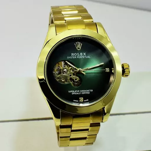 ساعت رولکس اویستر مردانه اتومات  مکانیکی ROLEX OYSTER  گوکی حرکتی صفحه سبز