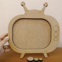 تخته سیاه و قاب عکس کودک مدل تلویزیون خام و بدون رنگ رنگاچوب