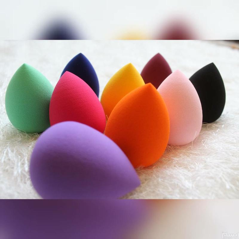 پد تخم مرغی اسفنجی آرایشی مدل اشکی رنگی صورت