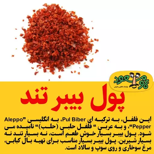 پول بیبر تند درجه یک عمو مسعود بسته 100 گرمی