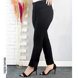 شلوار کرپ زنانه مدل راسته رنگ مشکی قد 100