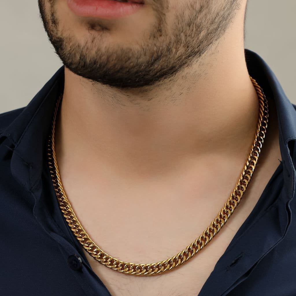 ست استیل دستبند و گردنبند مردانه تنوع رنگ بندی و سایز کامل
