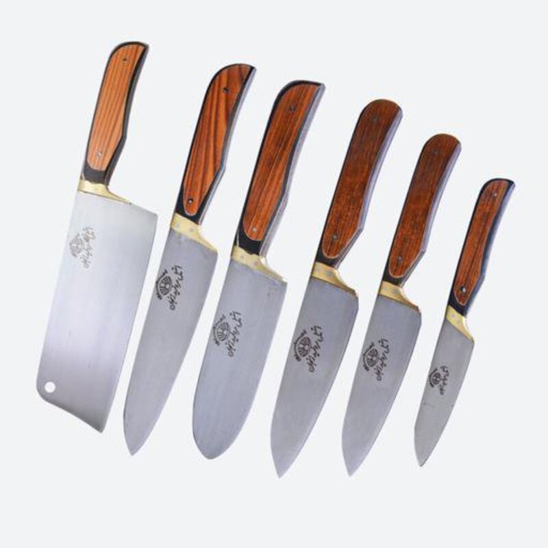 سرویس چاقوی آشپزخانه مروارید 6 پارچه ساطور


