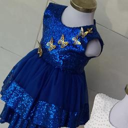 پیراهن مجلسی دخترانه  مدل پروانه مناسب برای 1 تا 5سال 