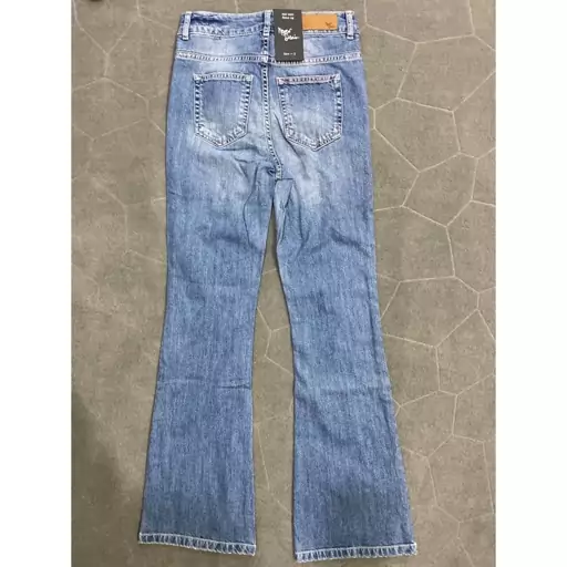 شلوارلی دم پا گشاد خارجی برند never denim سایز اسمال فرح شاپ