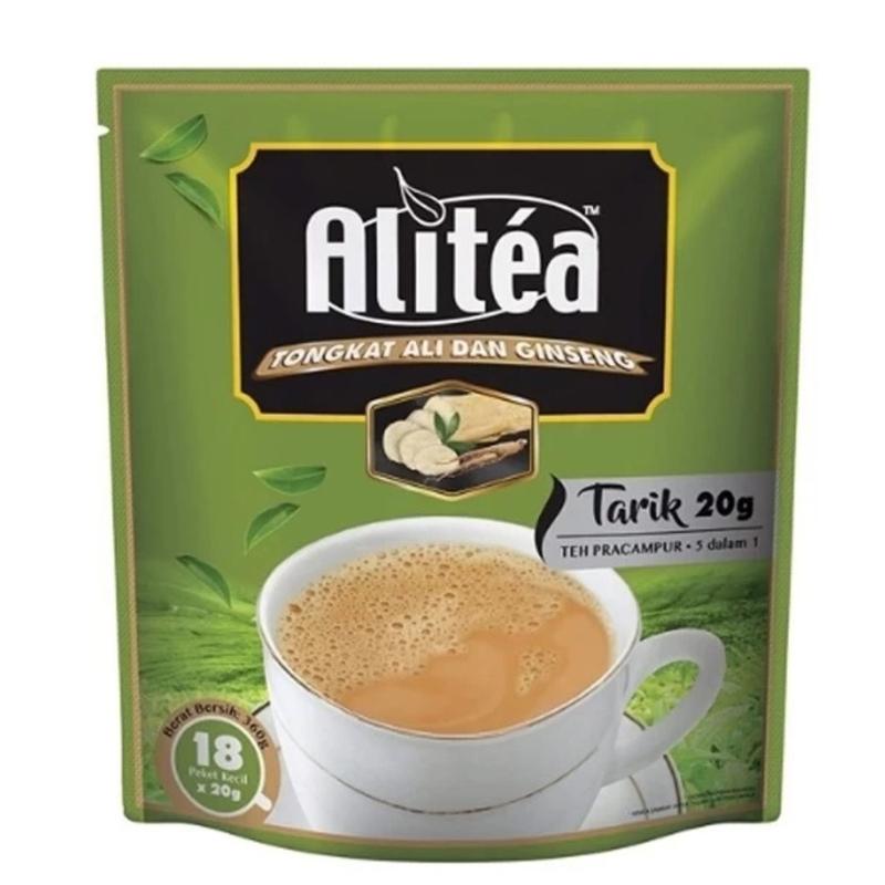 شیر چای فوری لاته با عصاره جنسینگ علی تی Alitea  بسته18 عددی