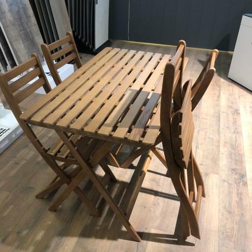 میز و صندلی تاشو تمام چوب راش طرح ایکیا askholmen  IKEA 