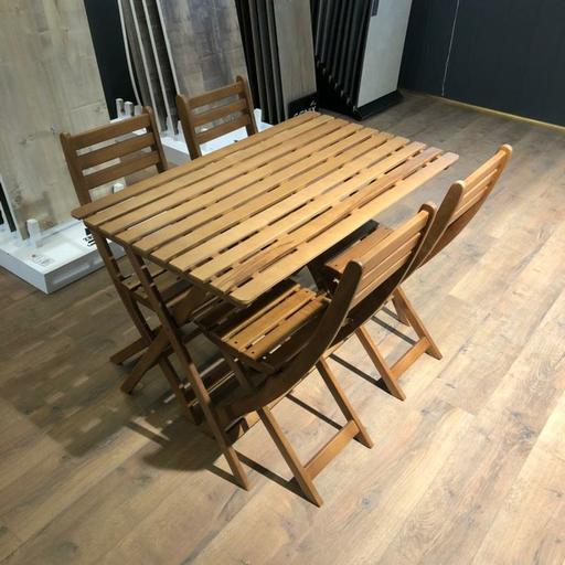 میز و صندلی تاشو تمام چوب راش طرح ایکیا askholmen  IKEA 
