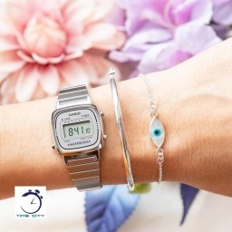 ساعت کاسیو casio زنانه مدل la670 نقره ای