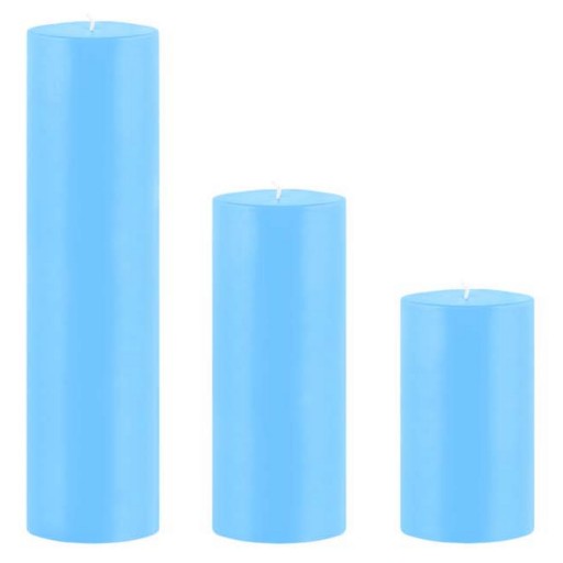 شمع هورنو ست رنگی آبی قطر 4 سانت