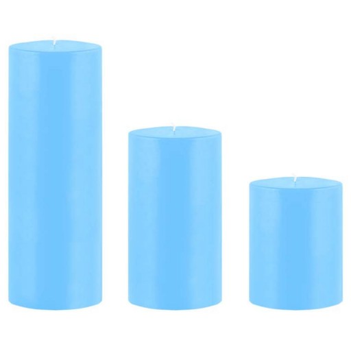 شمع هورنو ست رنگی آبی قطر 5 سانت