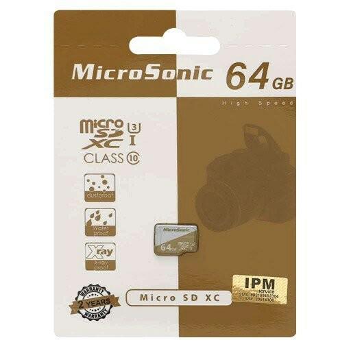 کارت حافظه MicroSD میکروسونیک با ظرفیت 64 گیگابایت