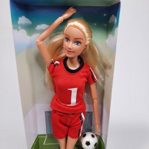 عروسک باربی دفا لوسی Defa Lucy تمام مفصل فوتبالی کد 8367 قرمز 